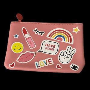 Ipsy 7" x 5" cosmetic case * Fun * Love * Makeup * Rainbows‎ * Happy